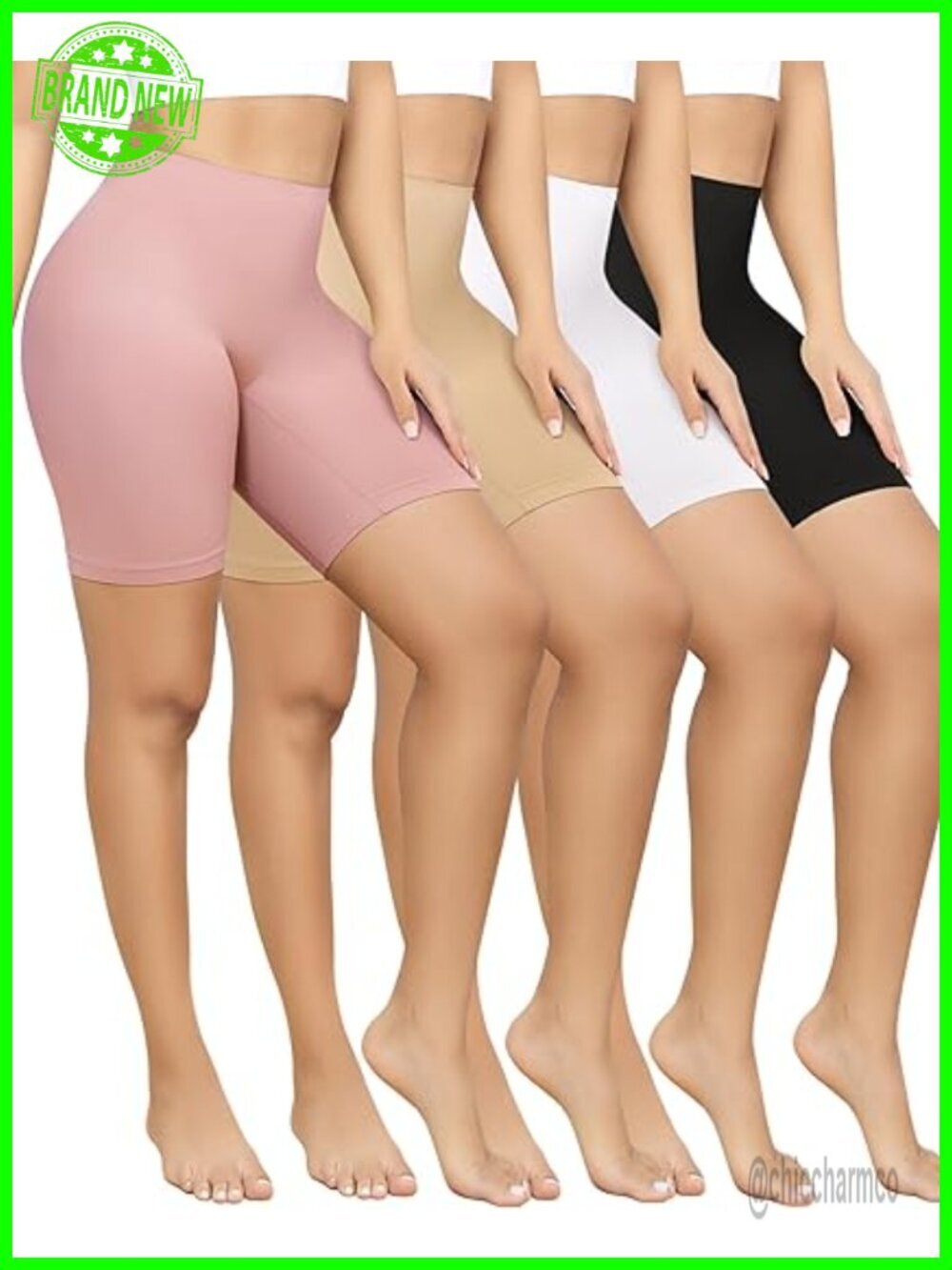 4 Pack Seamless Slip Shorts Anti Chafing Under Dress Yoga Biker Workout Shorts